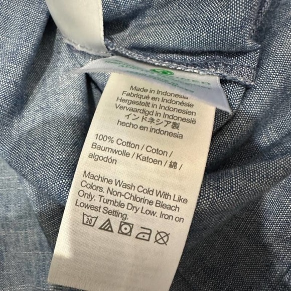 J. Crew Factory Blue Ruffle Blouse - Picture 3 of 3